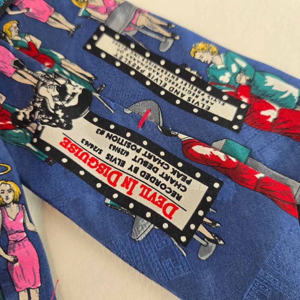 Elvis Presley Tie Mens Necktie Collection Devil In Disguise Silk Novelty Music - Picture 6 of 7